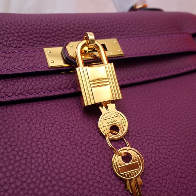 Hermes Kelly Shoulder Bag Original TOGO Leather KY3255 purple