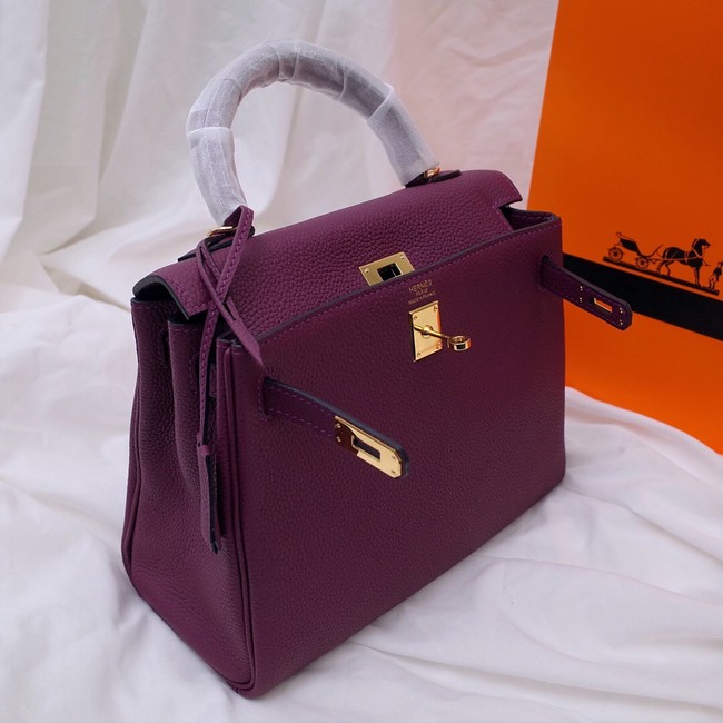 Hermes Kelly Shoulder Bag Original TOGO Leather KY3255 purple