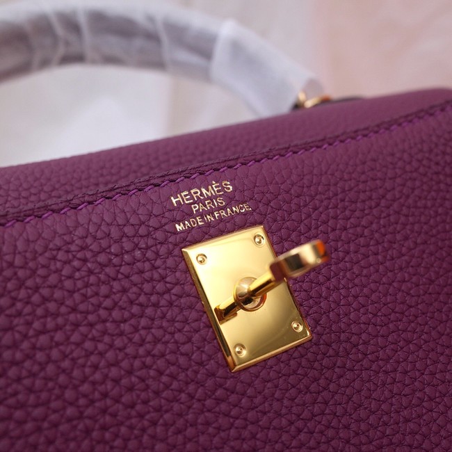 Hermes Kelly Shoulder Bag Original TOGO Leather KY3255 purple