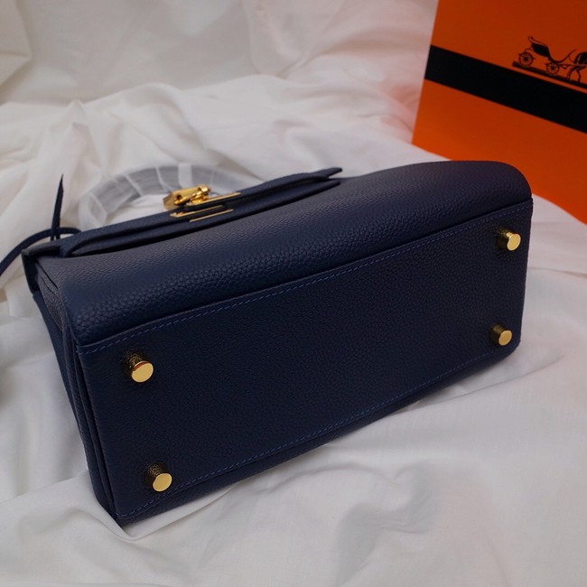 Hermes Kelly Shoulder Bag Original TOGO Leather KY3255 royal blue