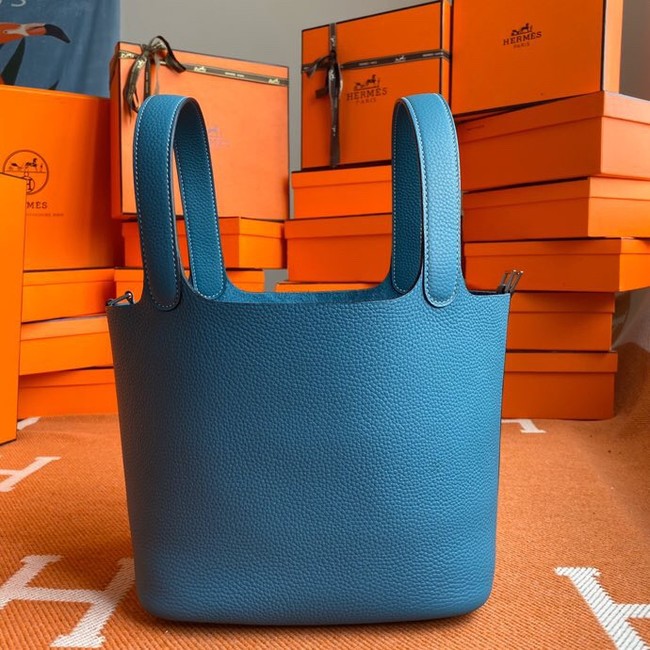 Hermes Picotin Lock Bags Original togo Leather PL3388 blue