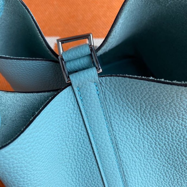 Hermes Picotin Lock Bags Original togo Leather PL3388 sky blue