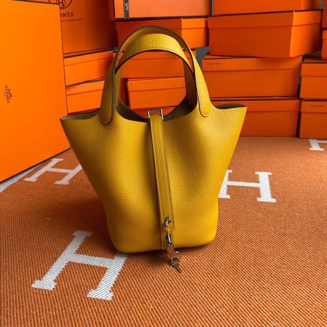 Hermes Picotin Lock Bags Original togo Leather PL3388 yellow