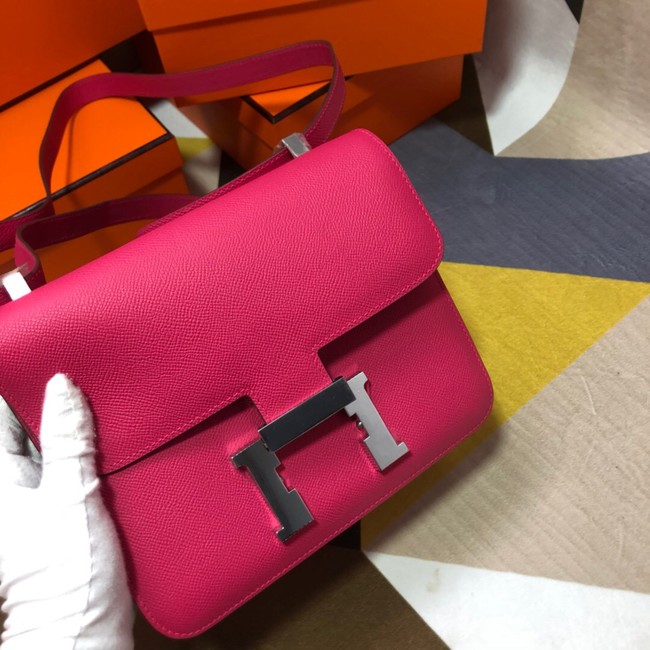 Hermes Original Espom Leather Constance Bag 5333 Purplish red