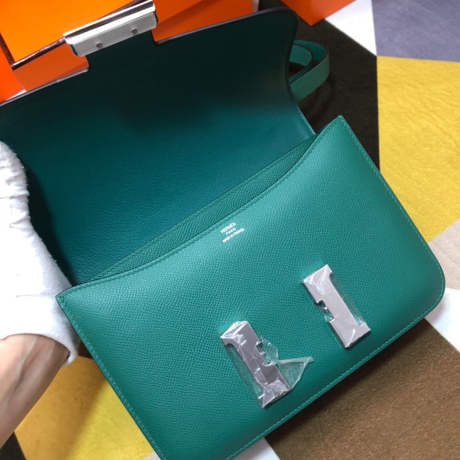 Hermes Original Espom Leather Constance Bag 5333 blackish green