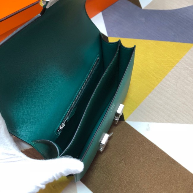 Hermes Original Espom Leather Constance Bag 5333 blackish green