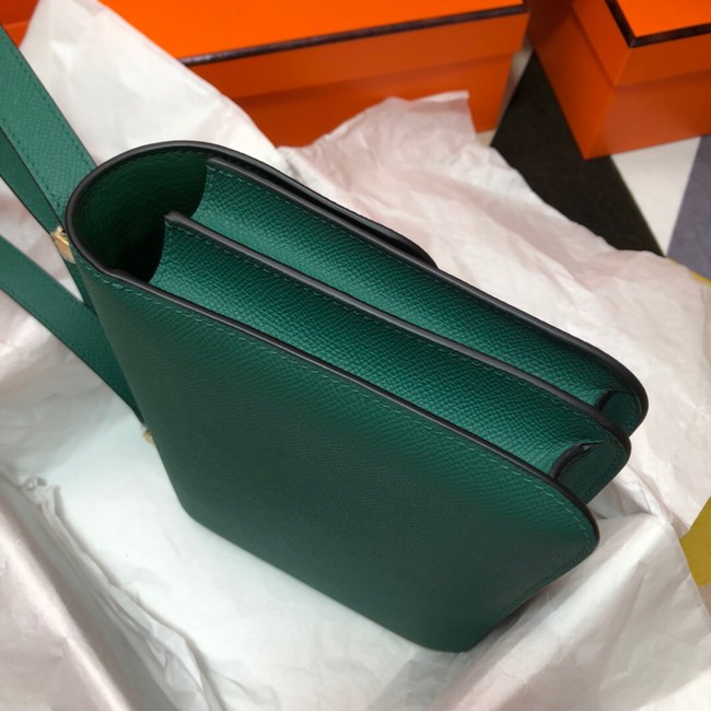 Hermes Original Espom Leather Constance Bag 5333 blackish green