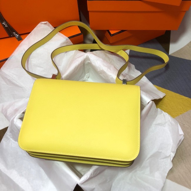 Hermes Original Espom Leather Constance Bag 5333 lemon