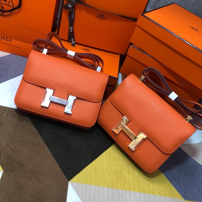 Hermes Original Espom Leather Constance Bag 5333 orange