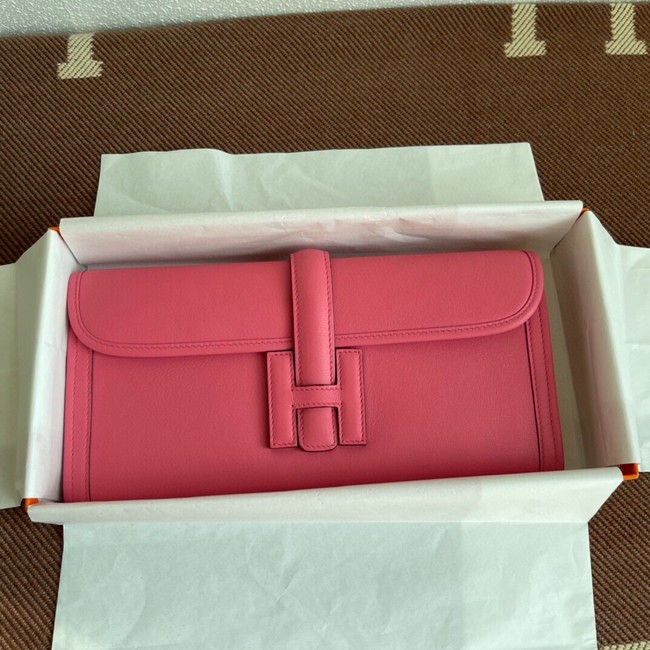 Hermes Original jige swift Leather Clutch 37088 cherry blossoms