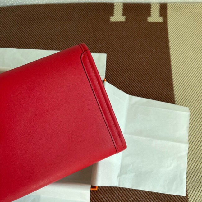 Hermes Original jige swift Leather Clutch 37088 red