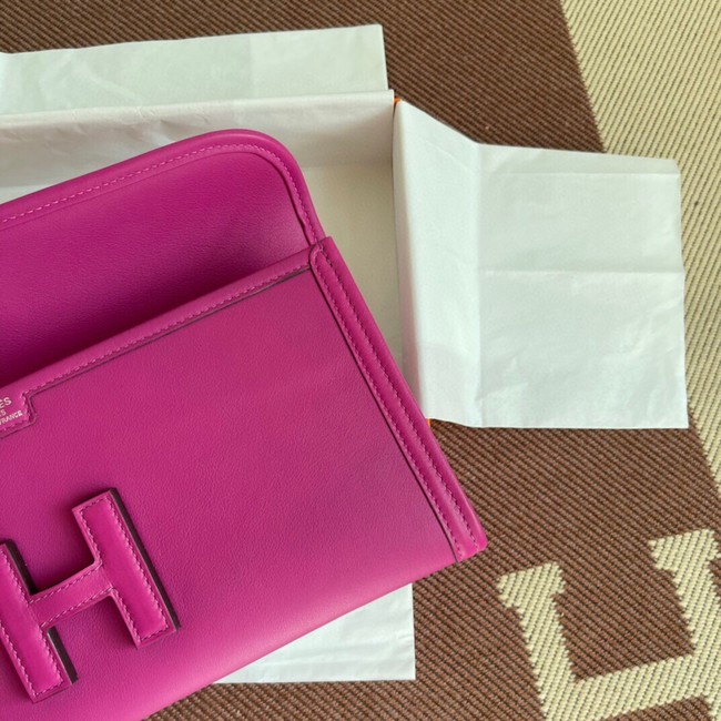 Hermes Original jige swift Leather Clutch 37088 rose