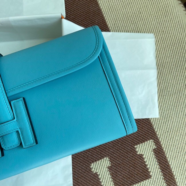 Hermes Original jige swift Leather Clutch 37088 sky blue