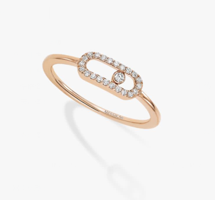 Messika Rose Gold Diamond Ring M5433 Move Ouo