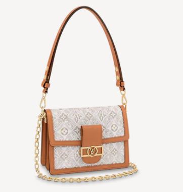 Louis Vuitton DAUPHINE MM M59483 Ecru & Caramel