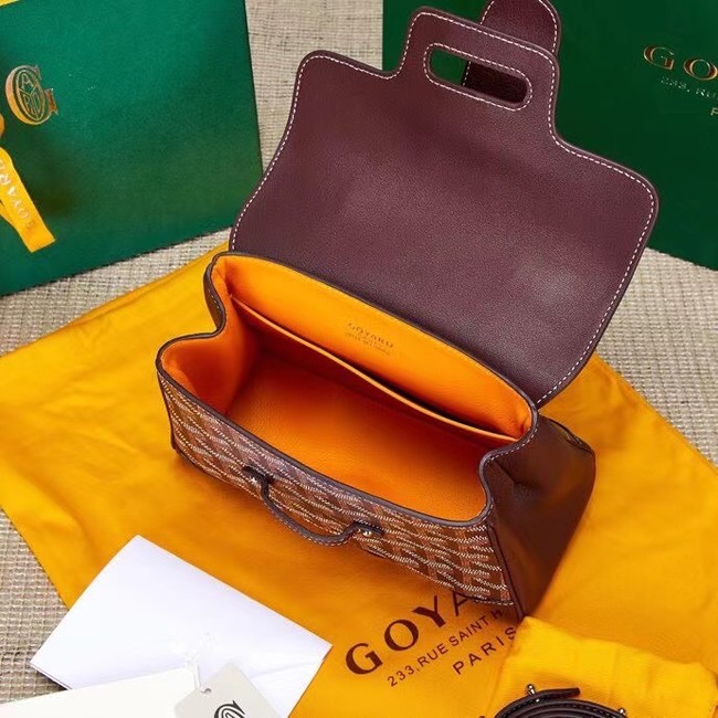 Goyard Calfskin Leather saigon mini Tote Bag 9955 Wine