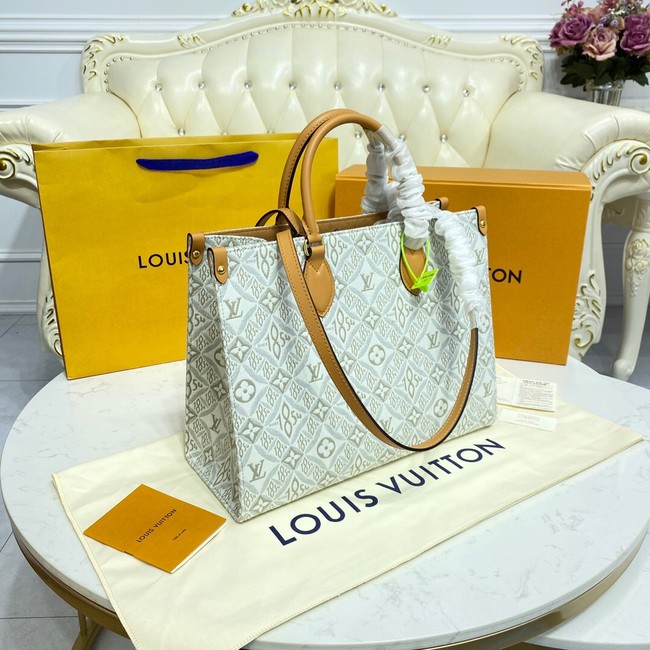 Louis Vuitton ONTHEGO MM M59614 Ecru & Caramel