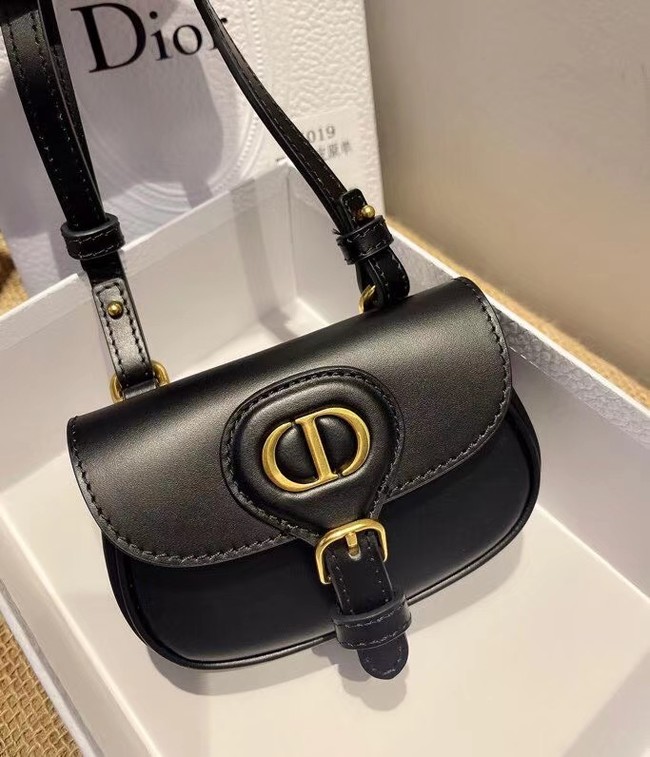 MINI DIOR BOBBY BAG Warm Taupe Box Calfskin S5109U BLACK 