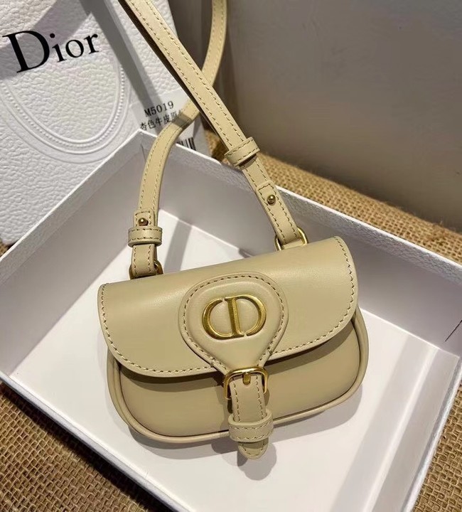 MINI DIOR BOBBY BAG Warm Taupe Box Calfskin S5109U Cream