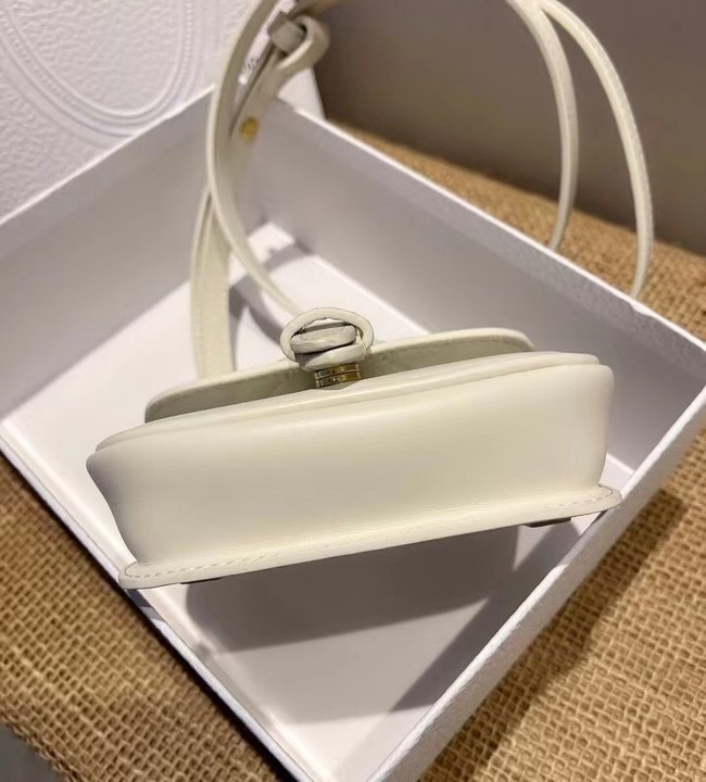 MINI DIOR BOBBY BAG Warm Taupe Box Calfskin S5109U WHITE