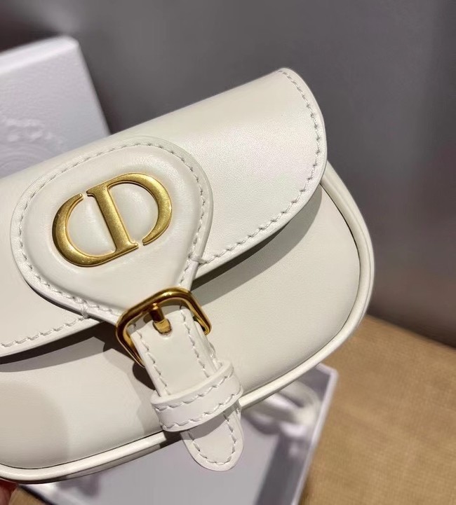 MINI DIOR BOBBY BAG Warm Taupe Box Calfskin S5109U WHITE