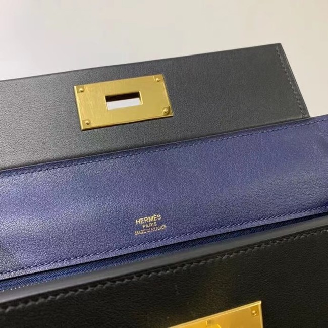 Hermes Kelly Original togo Leather Tote Bag H2424 royal blue