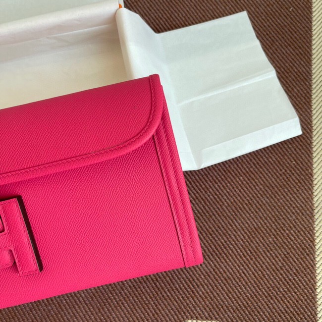 Hermes Original Espom Leather Clutch 37088 Purplish red