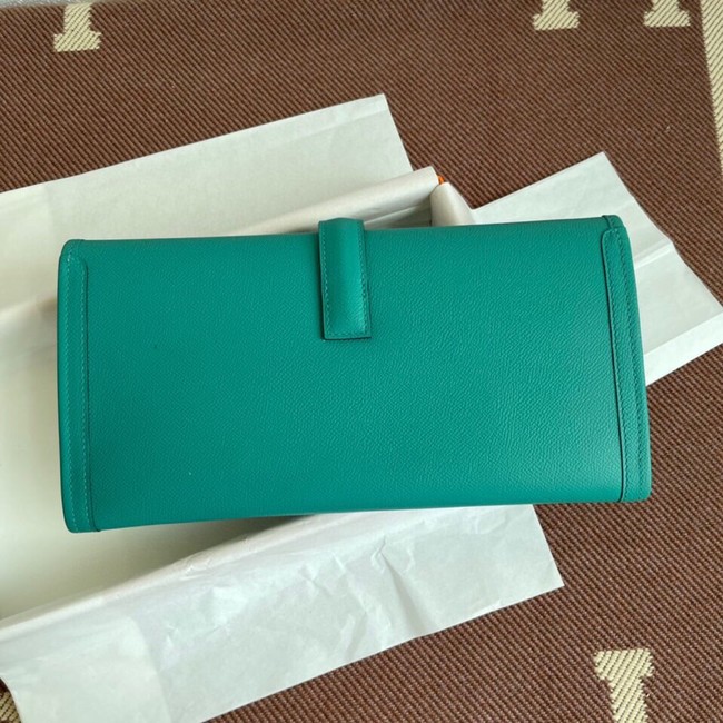 Hermes Original Espom Leather Clutch 37088 blue