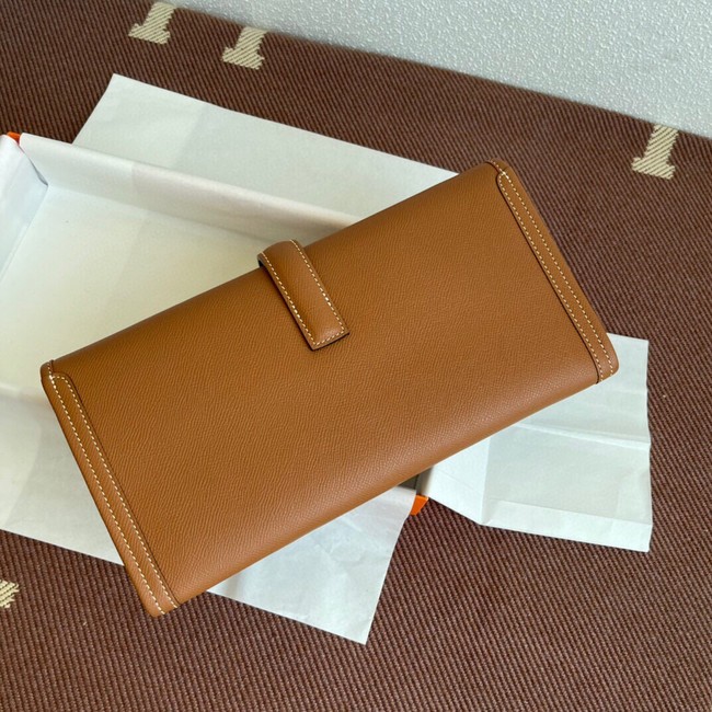 Hermes Original Espom Leather Clutch 37088 brown