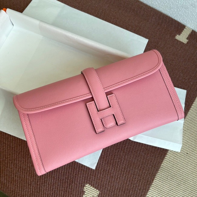 Hermes Original Espom Leather Clutch 37088 cherry blossoms