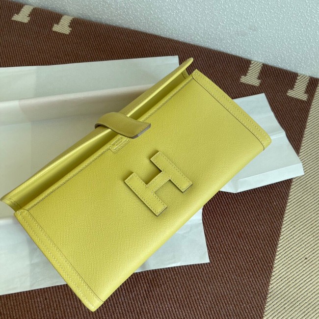 Hermes Original Espom Leather Clutch 37088 lemon