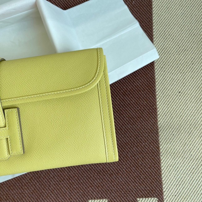 Hermes Original Espom Leather Clutch 37088 lemon