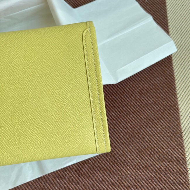 Hermes Original Espom Leather Clutch 37088 lemon