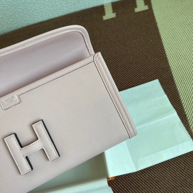 Hermes Original Espom Leather Clutch 37088 light pink