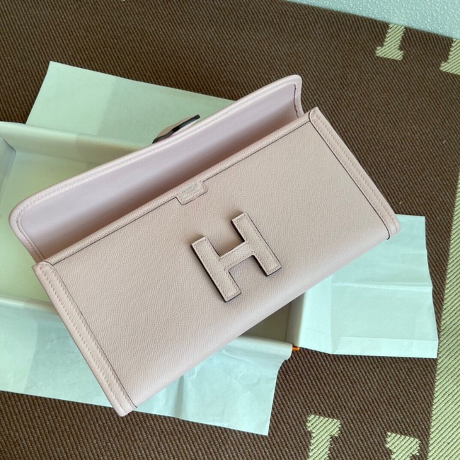 Hermes Original Espom Leather Clutch 37088 light pink