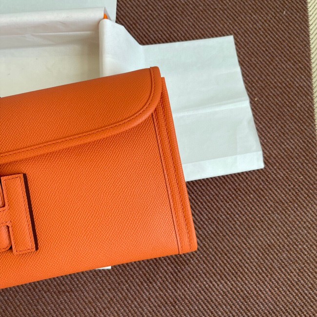 Hermes Original Espom Leather Clutch 37088 orange