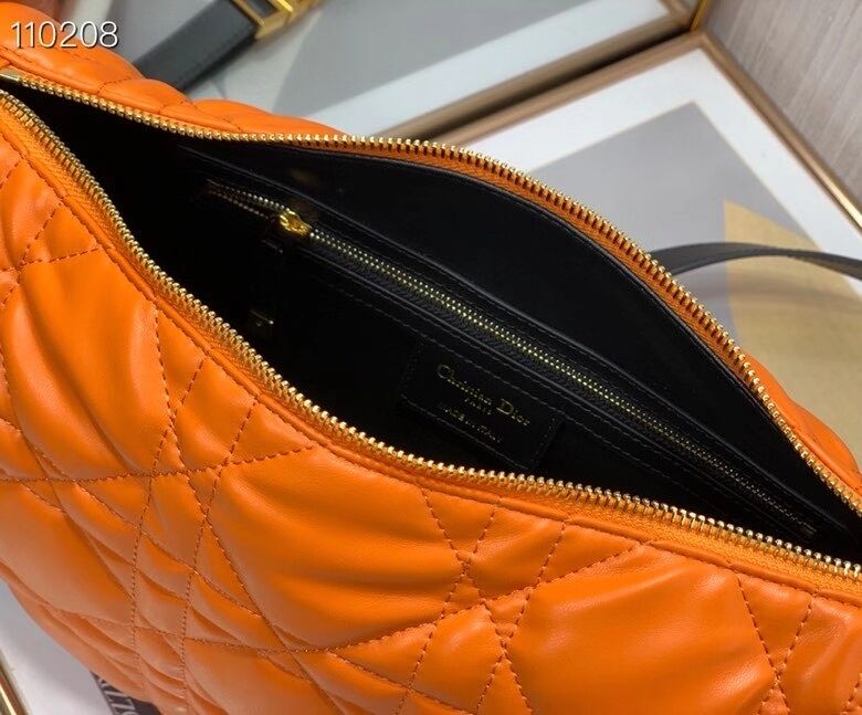 DIOR Shoulder Bag Cannage Lambskin C0616 orange