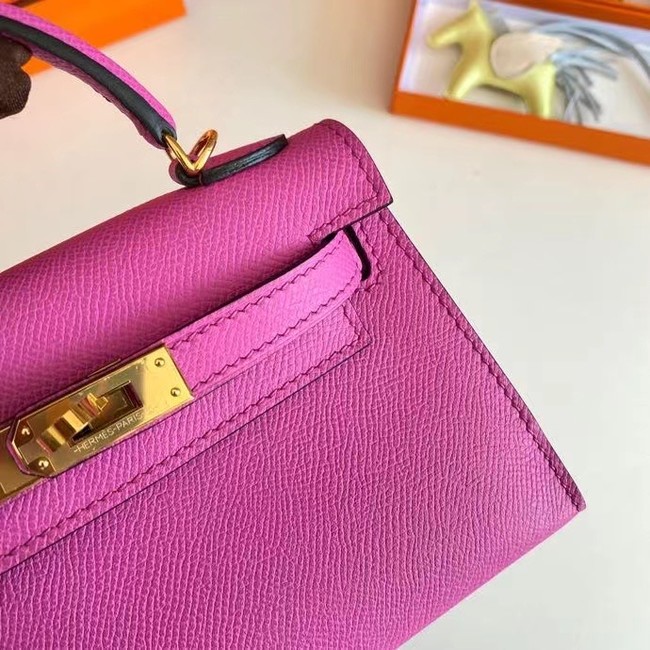 Hermes Kelly 19cm Shoulder Bags Epsom Leather KL19 Gold hardware Lavender