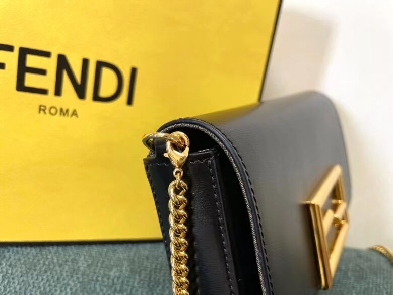 FENDI WALLET ON CHAIN WITH POUCHES leather mini-bag 8BS032 black