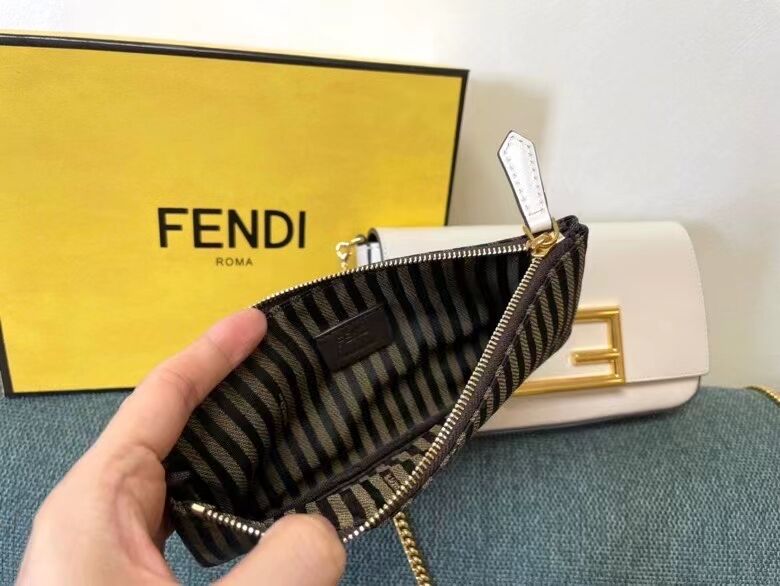 FENDI WALLET ON CHAIN WITH POUCHES leather mini-bag 8BS032 white