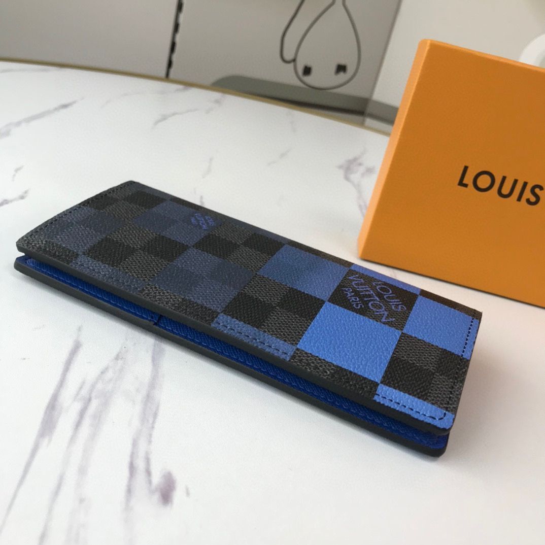 Louis vuitton Monogram Canvas Wallet A30120 Blue