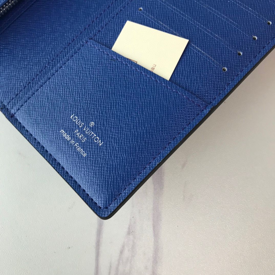 Louis vuitton Monogram Canvas Wallet A30120 Blue