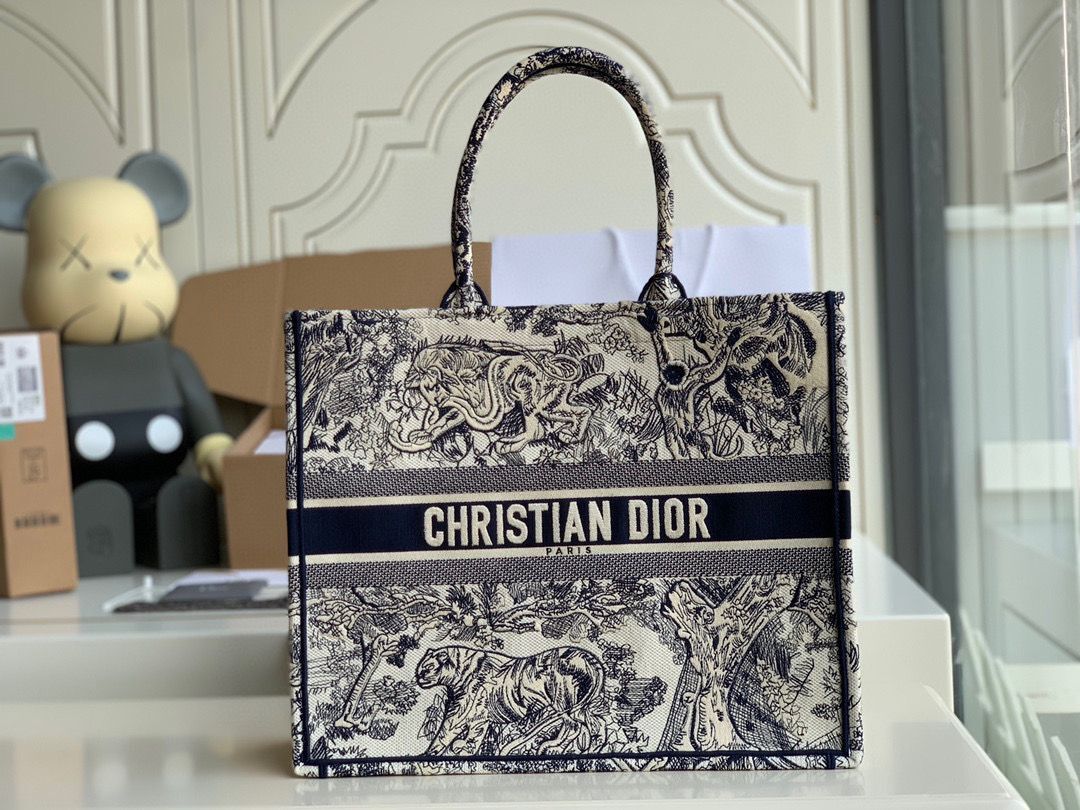 DIOR BOOK TOTE BAG TOILE DE JOUY M1286ZT Customized Name