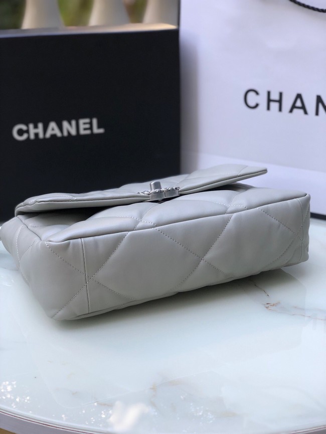 CHANEL Lambskin 19 Flap Bag AS1160N gray