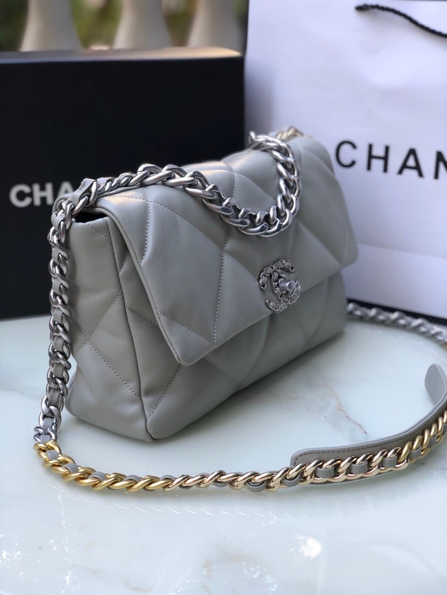 CHANEL Lambskin 19 Flap Bag AS1160N gray