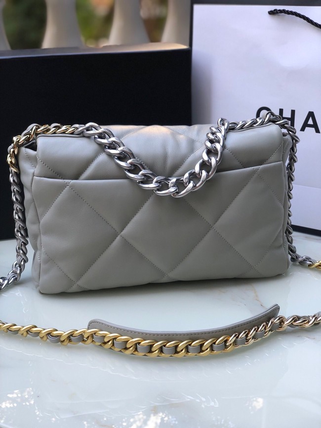 CHANEL Lambskin 19 Flap Bag AS1160N gray