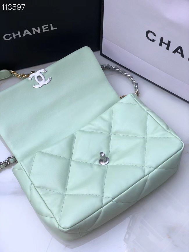 CHANEL Lambskin 19 Flap Bag AS1160 AS1161 light blue