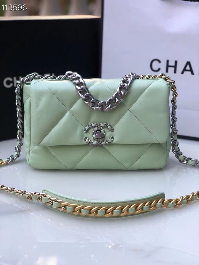 CHANEL Lambskin 19 Flap Bag AS1160 AS1161 light blue