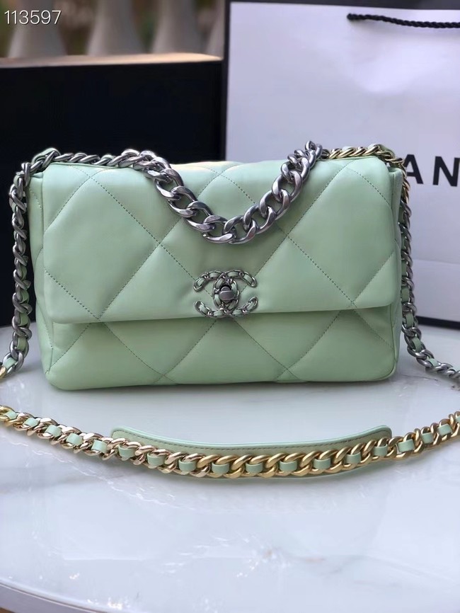 CHANEL Lambskin 19 Flap Bag AS1160 AS1161 light blue