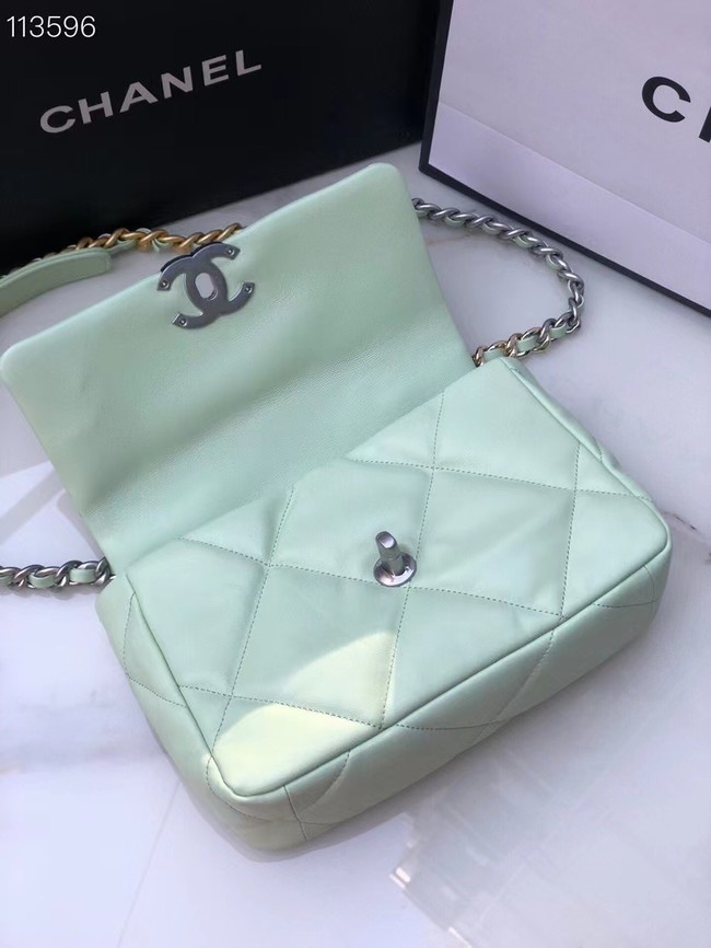 CHANEL Lambskin 19 Flap Bag AS1160 AS1161 light blue